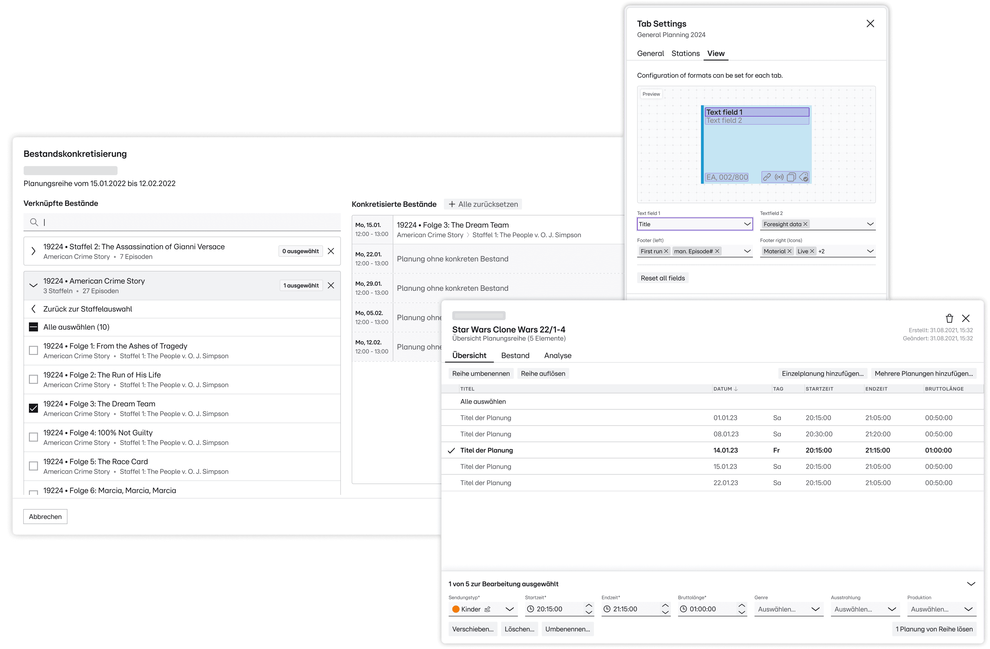 Media planning tool — full interface overview
